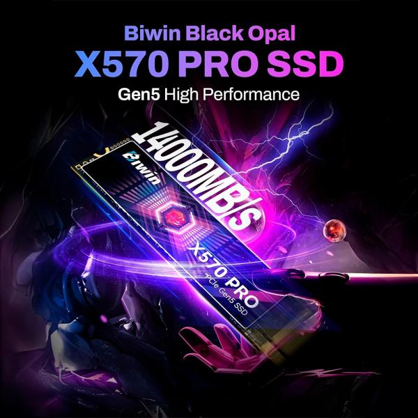 SSD Biwin Black Opal X570 Pro 2TB PCIe Gen5 x4 NVMe M.2 BX570DN02TB-RGX