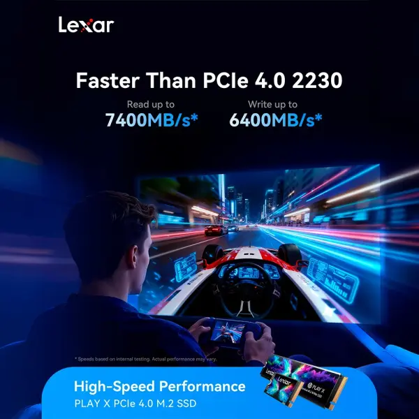 SSD Lexar Play X 512GB M.2 PCIe Gen4 x4 NVMe LNMPLYX512G-RNNNG