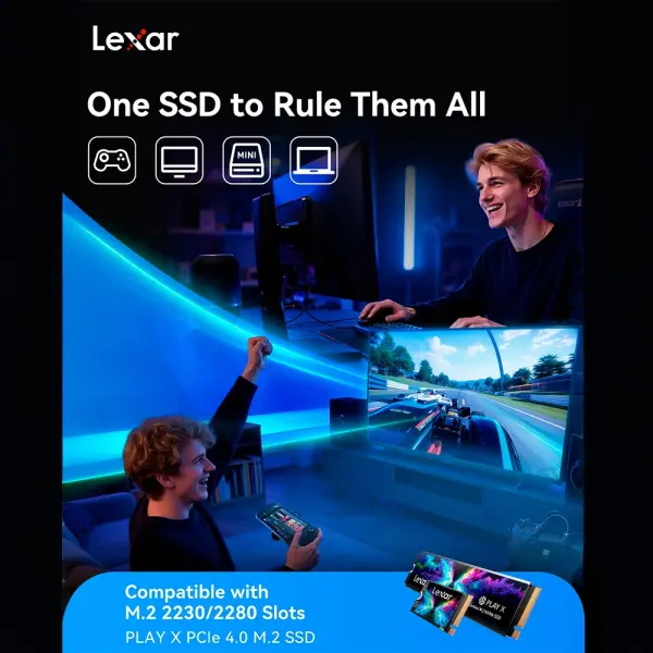 SSD Lexar Play X 512GB M.2 PCIe Gen4 x4 NVMe LNMPLYX512G-RNNNG