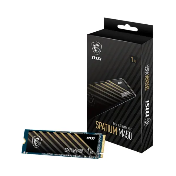 SSD MSI SPATIUM M450 1TB V1 M.2 2280 PCIe Gen4 x4 NVMe SPATIUM-M450-1TB-V1