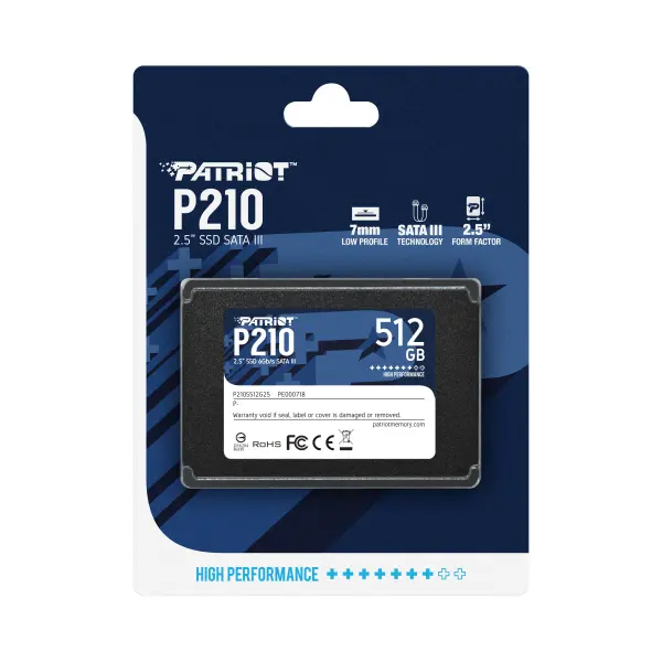 SSD PATRIOT P210 512GB SATA III (P210S512G25)