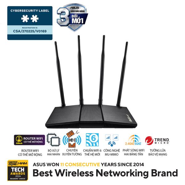 Router Wifi Chuẩn Wifi 6 Asus AX1800HP V2 ( Xuyên tường)