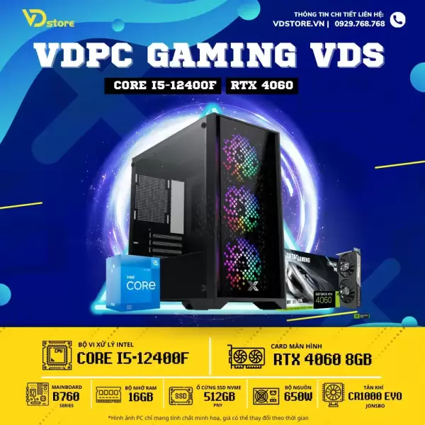 VDPC GAMING CORE I5-12400F| 16G |RTX 4060 8GB