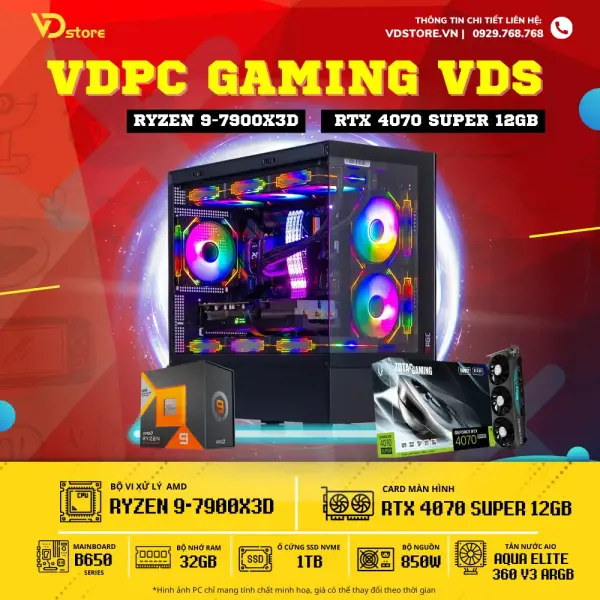 VDPC GAMING RYZEN 7900X3D | 32GB | 1TB SSD | RTX 4070 SUPER 12GB