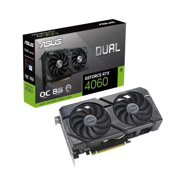 Card màn hình ASUS Dual GeForce RTX 4060 V2 OC Edition 8GB GDDR6 (DUAL-RTX4060-O8G-V2)
