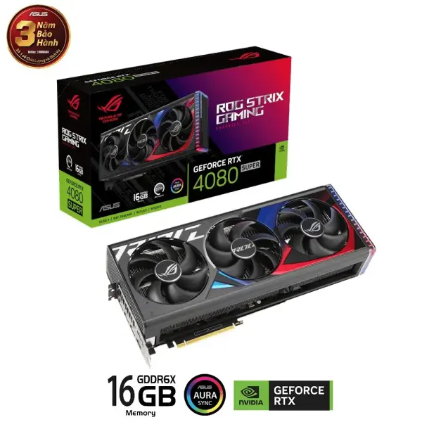 CARD MÀN HÌNH VGA ASUS ROG STRIX RTX 4080 SUPER 16GB GAMING (ROG-STRIX-RTX4080S-16G-GAMING)