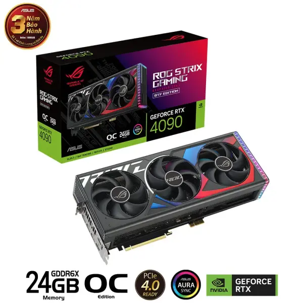 VGA ASUS ROG STRIX GEFORCE RTX 4090 BTF OC EDITION 24GB GDDR6X (ROG-STRIX-RTX4090-O24G-BTF-GAMING)