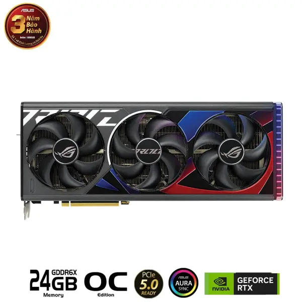 VGA ASUS ROG STRIX GEFORCE RTX 4090 OC EDITION 24GB GDDR6X (ROG-STRIX-RTX4090-O24G-GAMING)