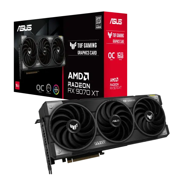 Card màn hình Asus TUF Radeon RX 9070 XT 16GB GAMING OC 9070XT-O16G-GAMING