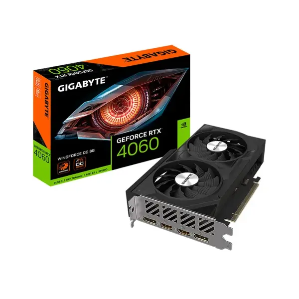 VGA Gigabyte GeForce RTX 4060 WINDFORCE OC 8G GDDR6 GV-N4060WF2OC-8GD