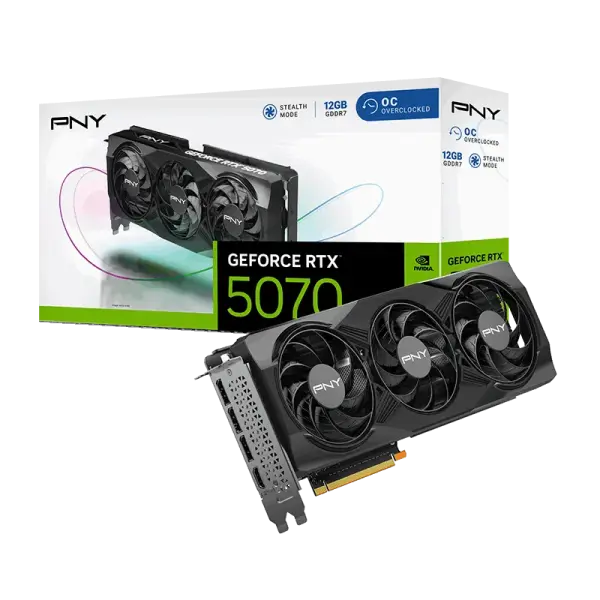 Card màn hình PNY GeFocre RTX 5070 OC Triple Fan 12GB GDDR7 - CG507012TFXPB1-O