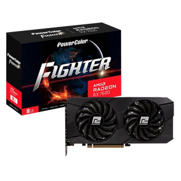 Card màn hình PowerColor Fighter Radeon RX 7600 8GB GDDR6 - RX76008G-F/V2
